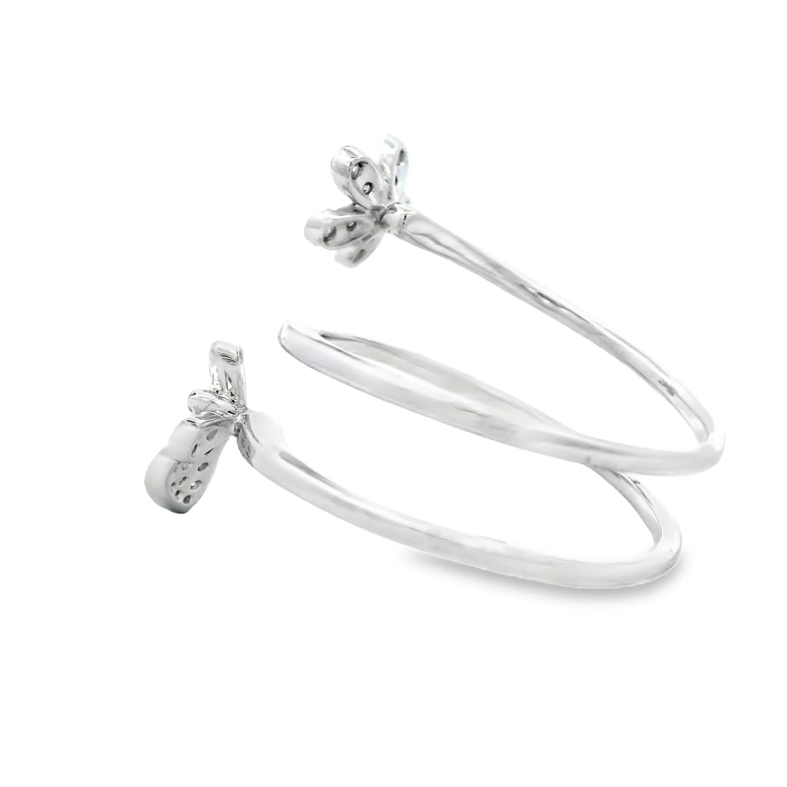 0.23ct Natural 41-Diamond Pavé Ring, 14k White Gold, Size 7