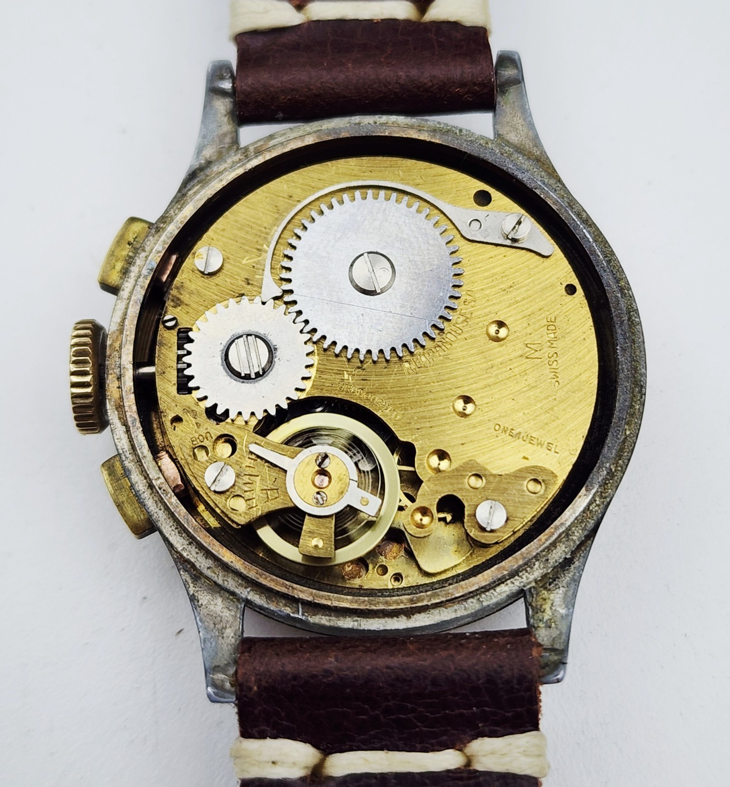 RARE Men’s SWISS Vintage 60’s CHRONOGRAPH Watch REGO Cal.147. Manual Wind