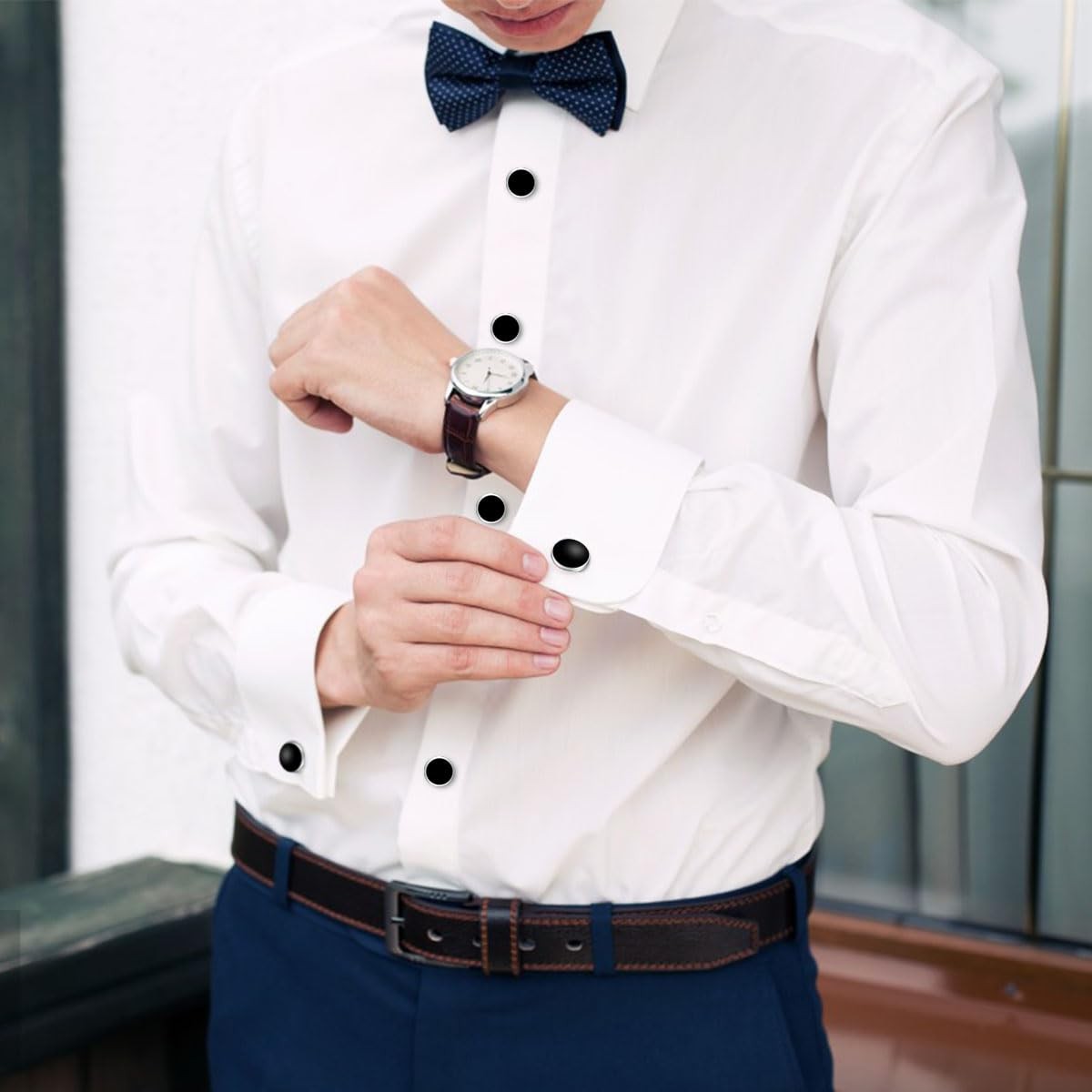 8 Pcs Tuxedo Buttons and Cufflinks Tuxedo Cufflinks and Studs Set Tuxedo Shirt S