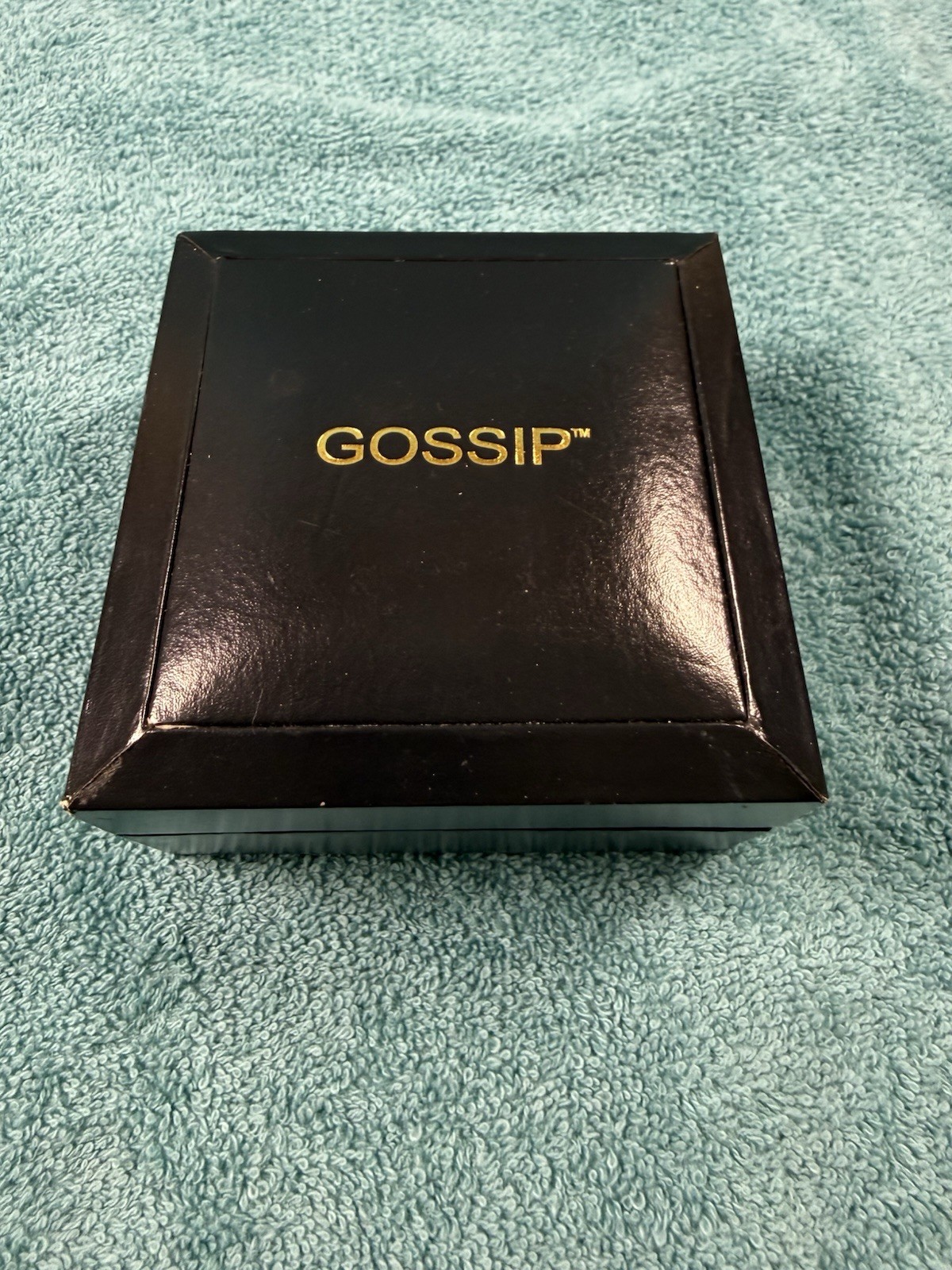 Gossip Gray Dial Bezel Crystal Accent Round Clear Case Gray Canvas Band Watch