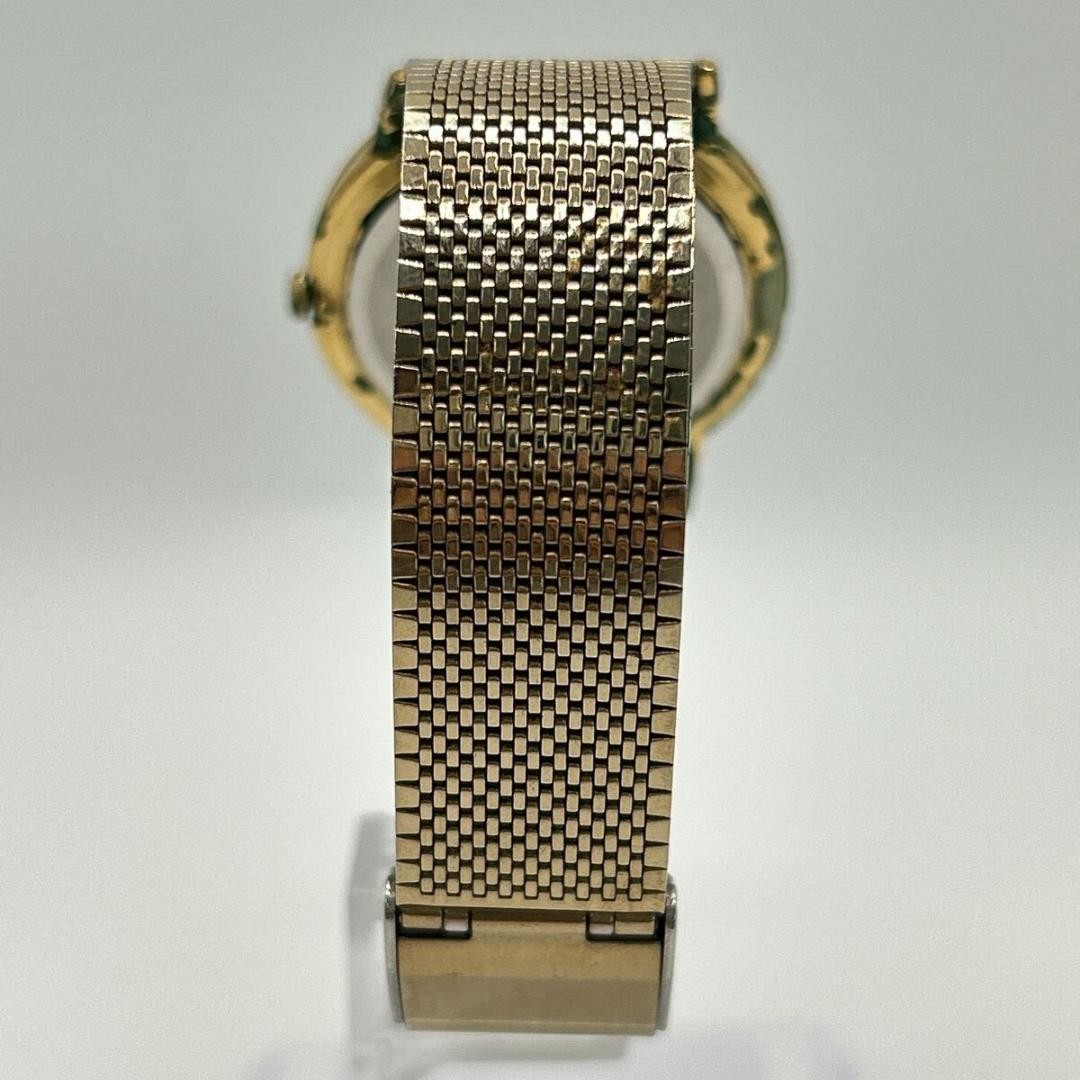 New battery, fully functional. SEIKO gold dial quartz vintage retro watch.
