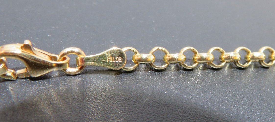 18K YG MILOR O LINK NECKLACE 19″ LONG 3.68 MM THICK 7.00 grams (AI-2646)