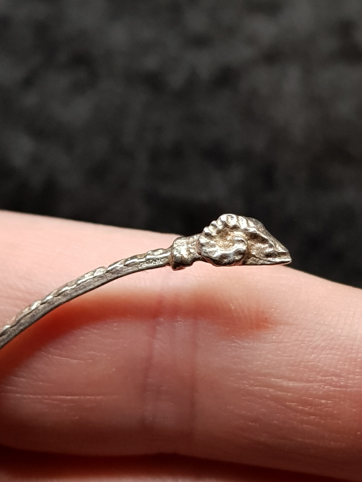 Sterling 925 Silver Rams Head Bangle – Thin Band – Petite – Measurements In Pics