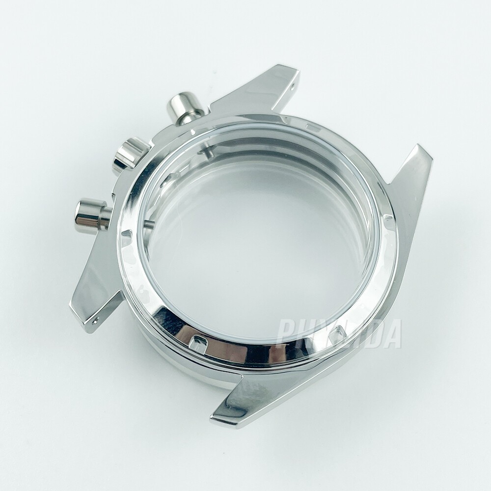 40mm Chronograph Moon Watch Case Sapphire Crystal for ST1901 ST1902 Movement