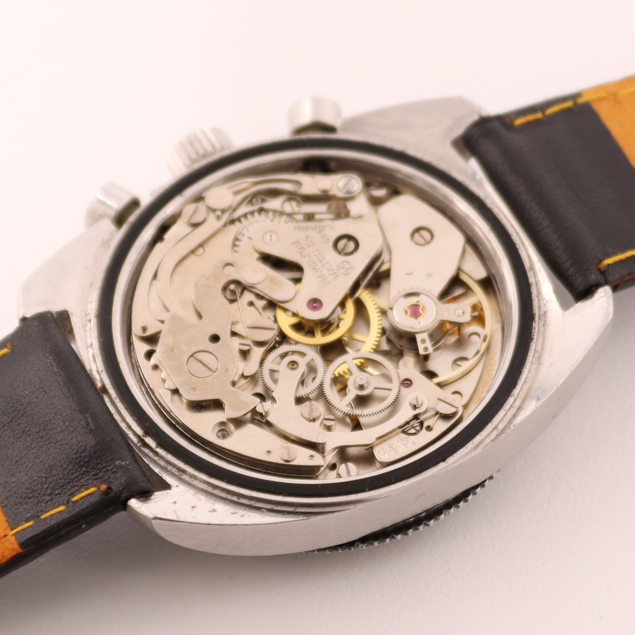 Vintage 37.5mm Hamilton 647001-3 Big Eye Chrono-Diver Wristwatch Valjoux 7733