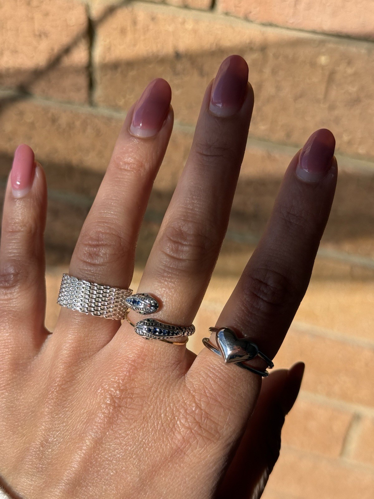 ✨ silver mesh chain ring 925 stamped size 6 ✨