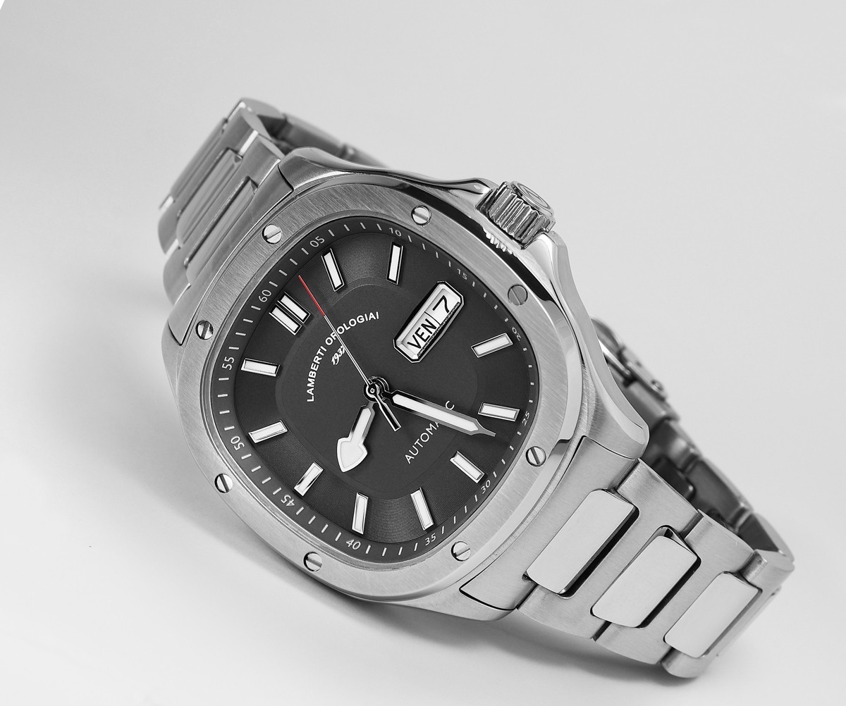 LAMBERTI WATCHES Ref. 15126N ELLIXOMATIC. Automatic with date and day