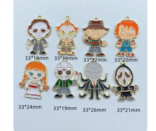 new 80Pcs Halloween Ghost Charm bracelet necklace Pendant DIY Jewelry Making