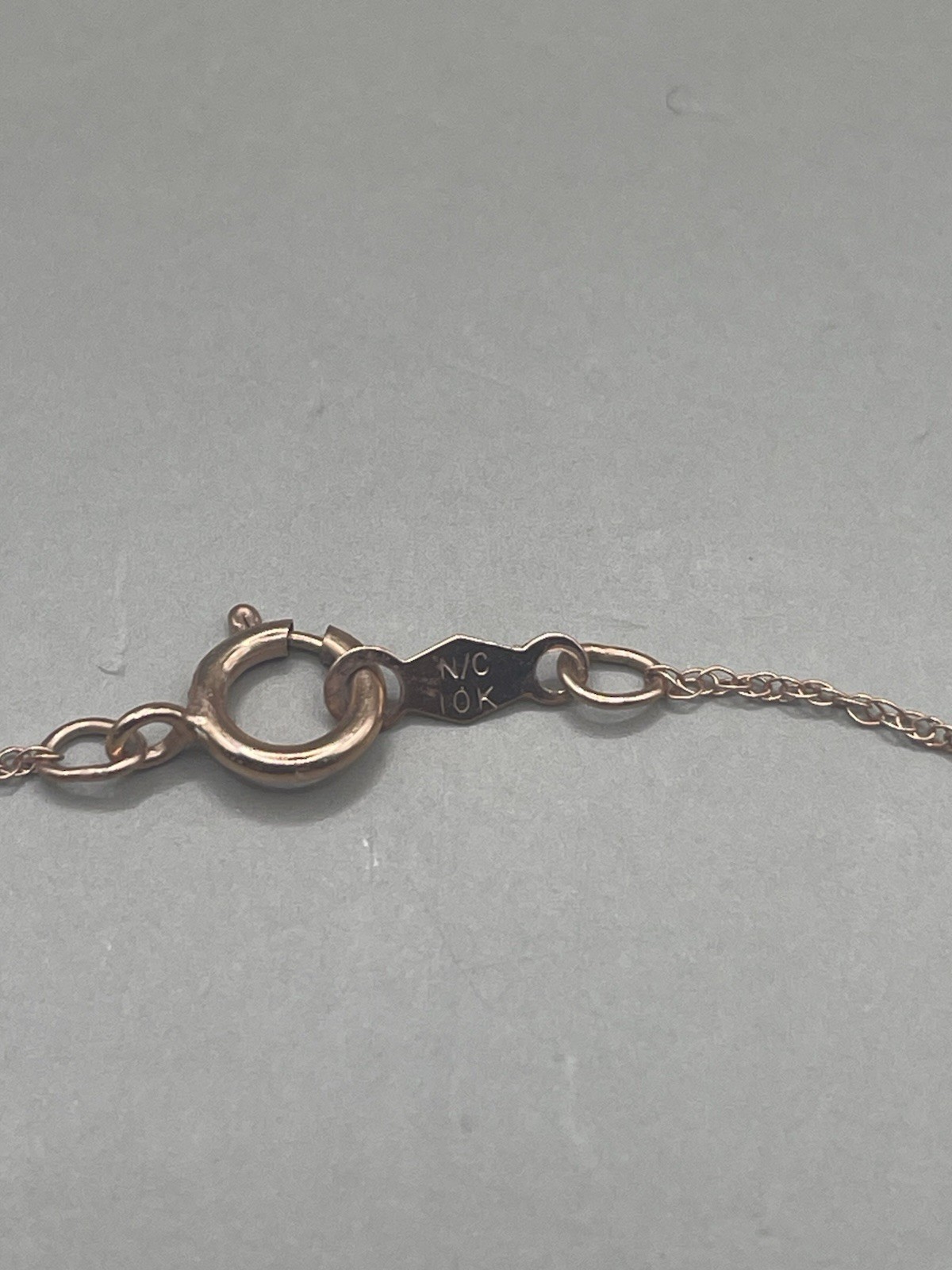 Zales 10k Rose Gold Diamonds Heart Pendant Love Chain 18” Necklace NIB 1.29g
