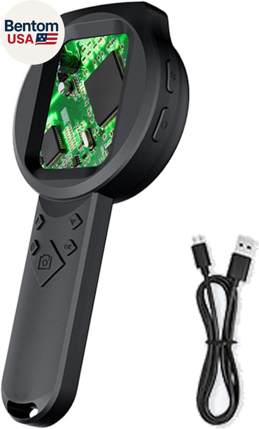 1000X Magnifying Glass Handheld Digital Magnifier with 3 Light Sources 2.8In IPS