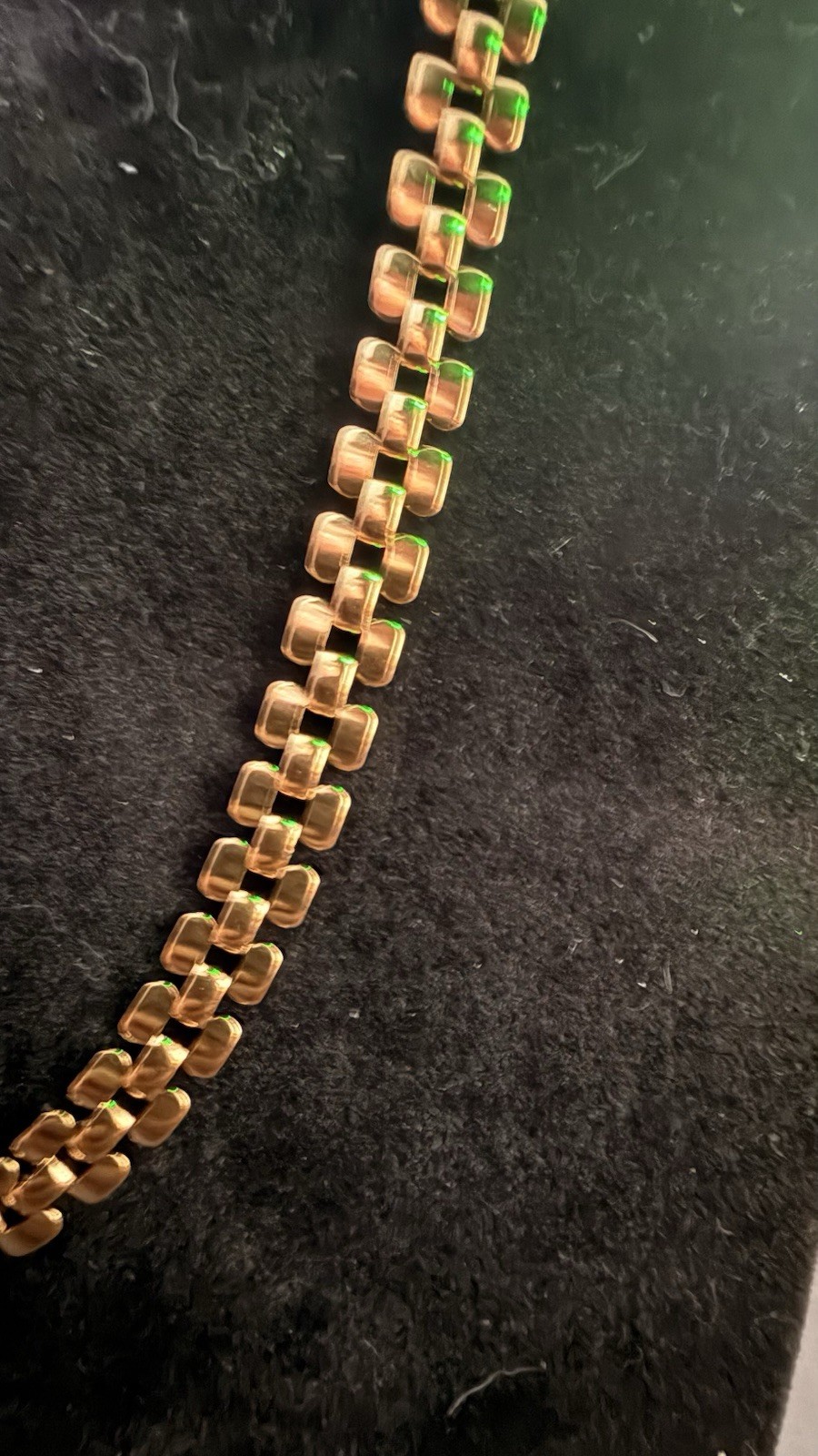 Gold Tone Metal Chain Link Necklace, Lobster Clasp, Adjustable Extender