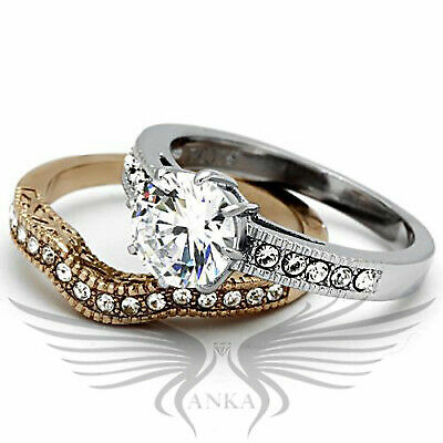3C Beautiful Round Cut AAA CZ Cubic Zircon Wedding Set Tk966