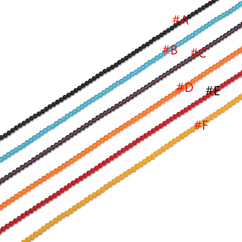 K9 Crystal Matte Round Assorted Colors Beads Size 3mm 15.5” Strand