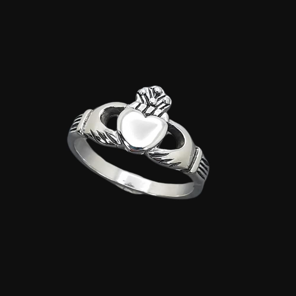 Handcrafted Sterling Silver Claddagh Ring – Traditional Irish Love, Loyalty &…