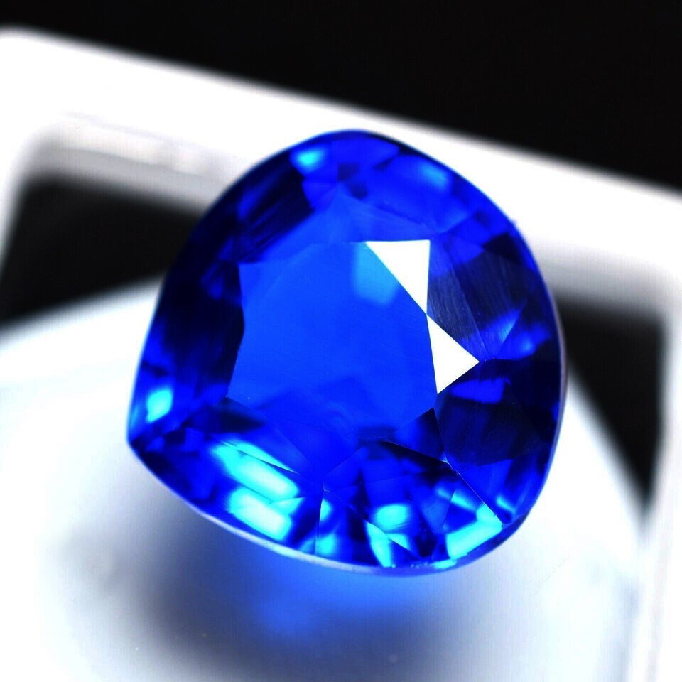 Stunning Blue Sapphire Natural Pear Cut 12-13 Ct Loose Gemstone CERTIFIED JM153