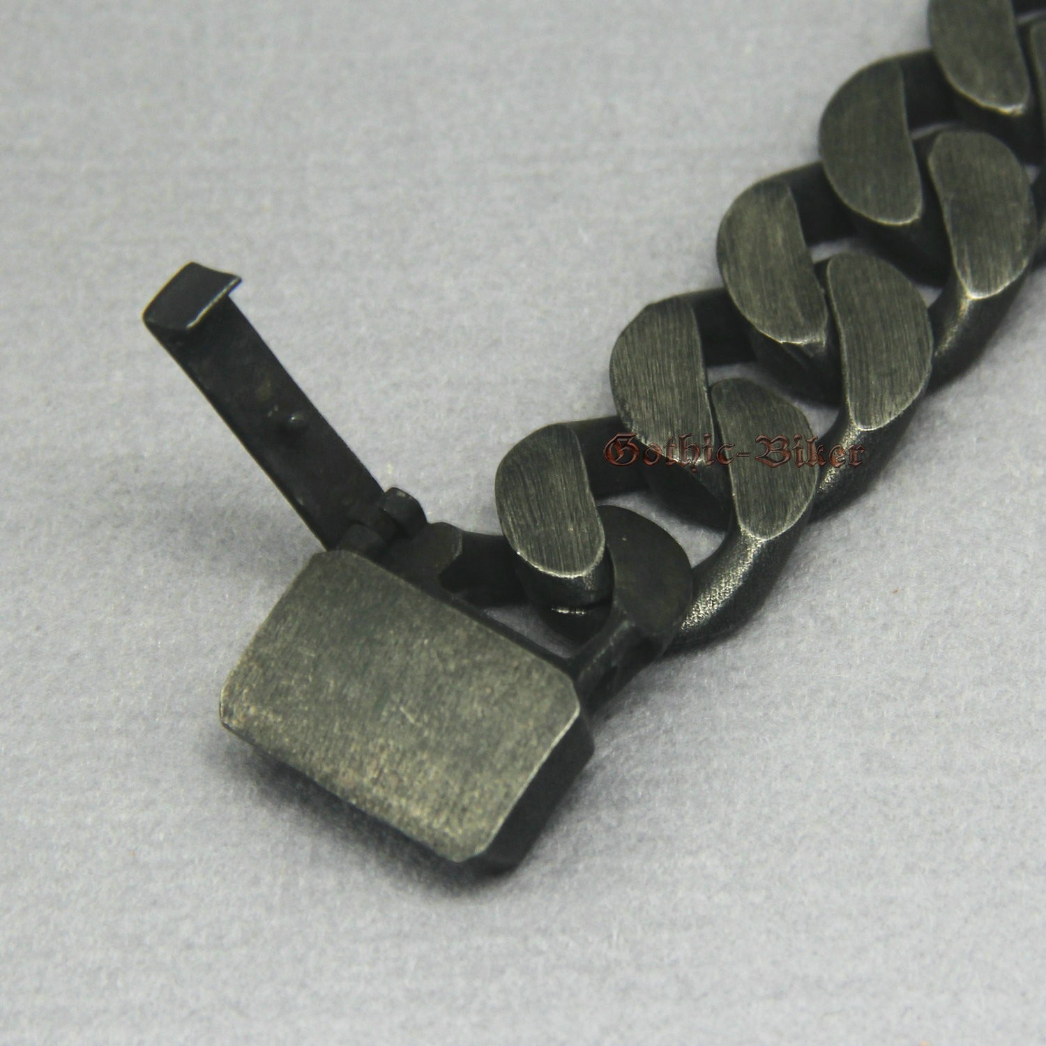 Heavy Chunky Gunmetal Chain Retro Men’s Curb Cuban Link Stainless Steel Necklace