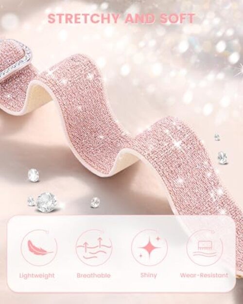 Stretchy Bling Band 38mm/40mm/41mm/42mm(Series 11 10) Black, Silver White, Pink