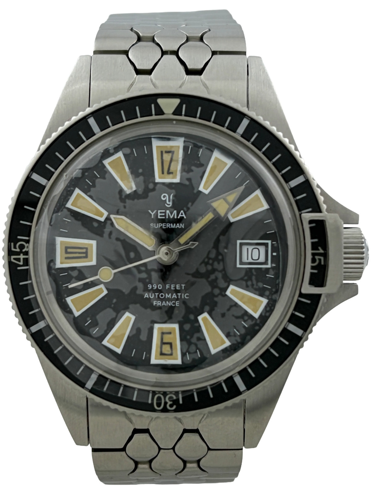 New Men’s Wristwatch Yema Superman Skin Diver Automatic Sellita SW200-1 with Box