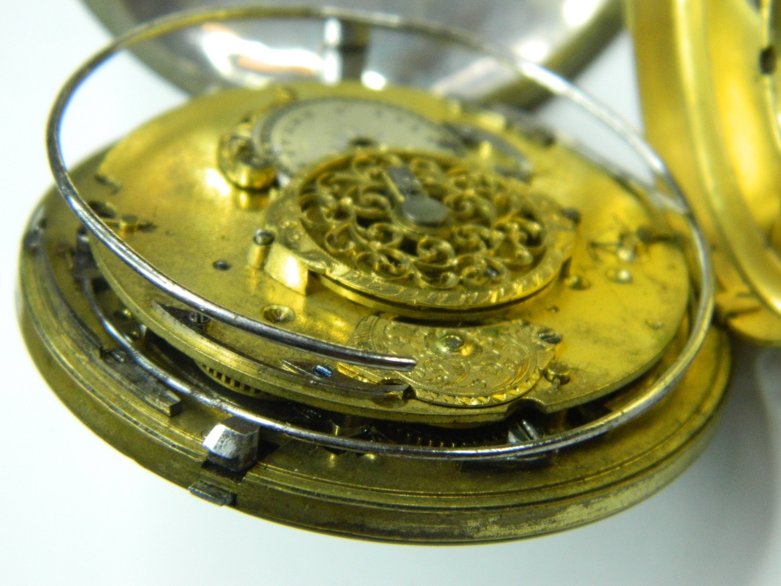 VERY RARE 18th CENTURY THIN FRENCH VERGE FUSEE REPEATER CHIME GONG POCKET WATCH