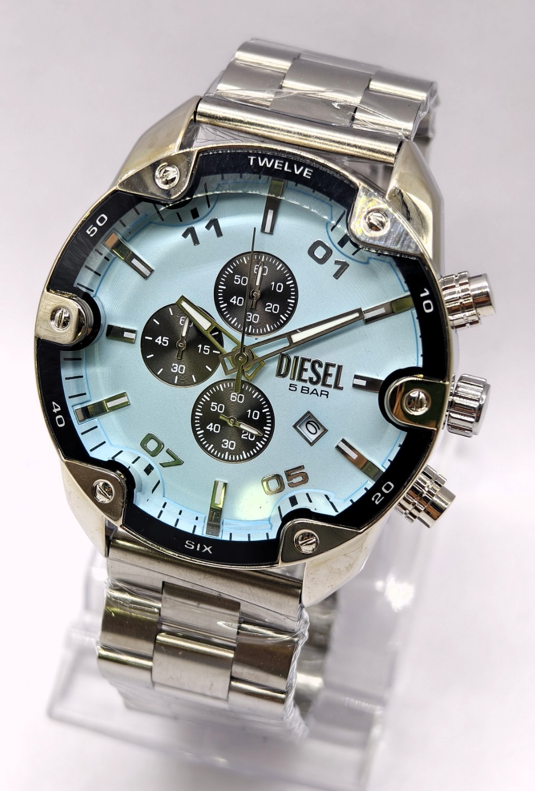 Awesome Diesel Spiker ”ONLY THE BRAVE” Chronograph Quartz Men’s Wrist Watch