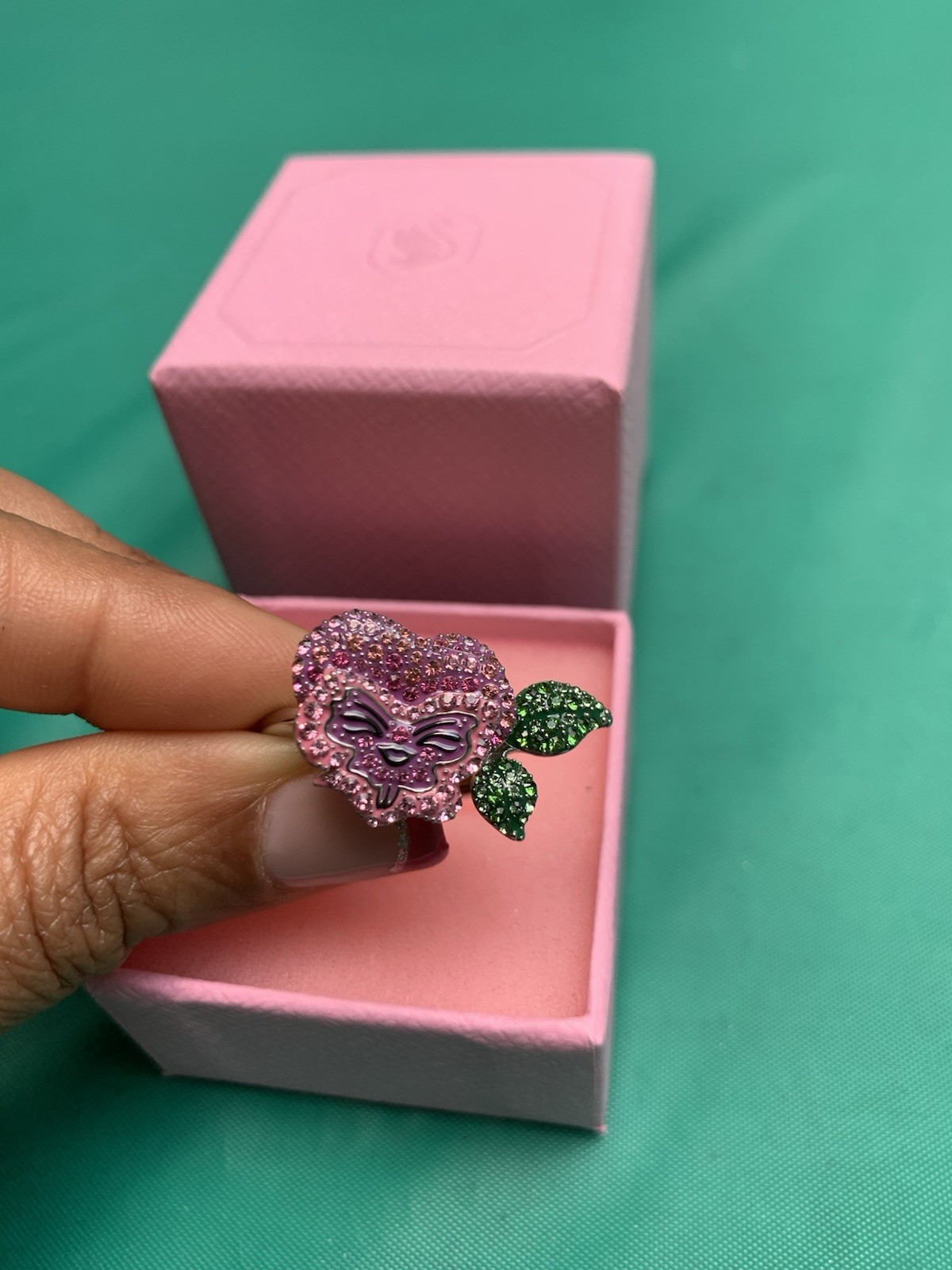 Swarovski Alice Wonderland Flower 50-55 adjustable ring brand new + Gift bag💕❤️