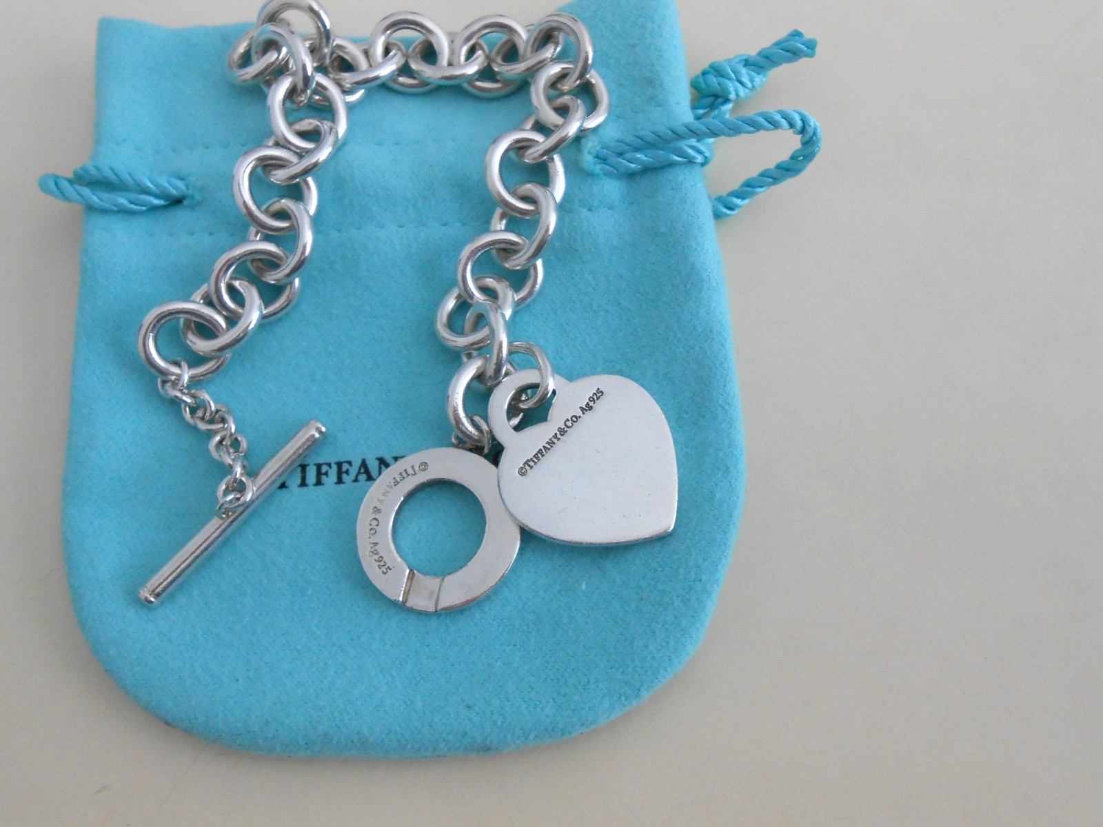 Tiffany Co Return To Tiffany Heart Tag Toggle Bracelet, Tiffany Bracelet 8.25″