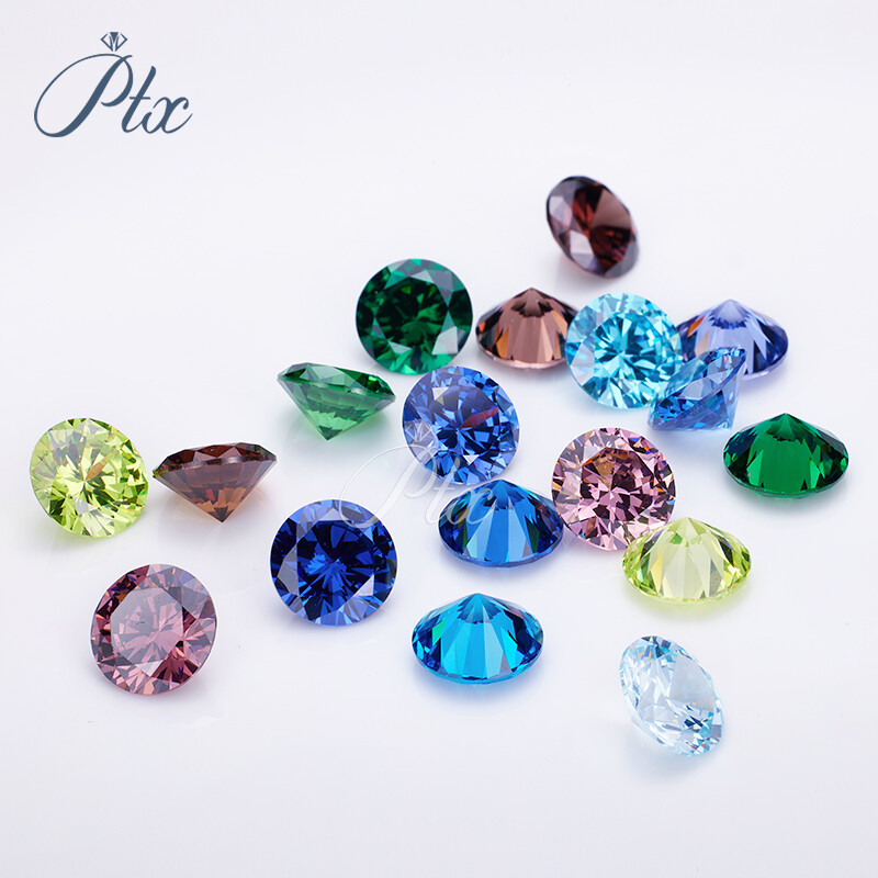 1mm~8mm Round Loose CZ Stone Cubic Zirconia Various Color 5A for Jewelry Making