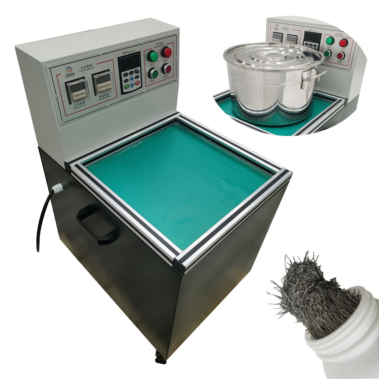 Magnetic Polishing Grinding Machine 220V Polishing Deburring Machine 6KGCapacity