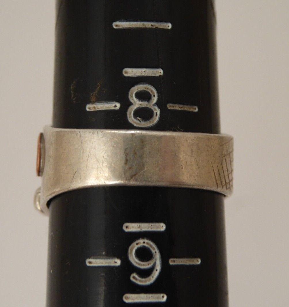 Sterling Silver Whytewind Ring Post Modern Mixed Meta Size 8.25 Signed