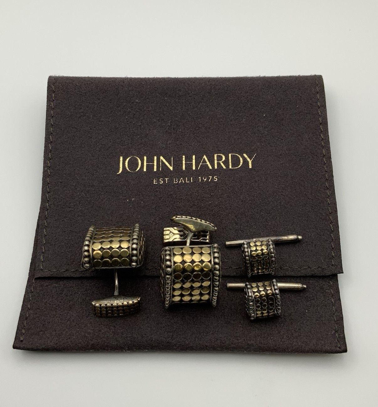 John Hardy 18K Gold & Sterling Silver 6-Piece Tuxedo Set