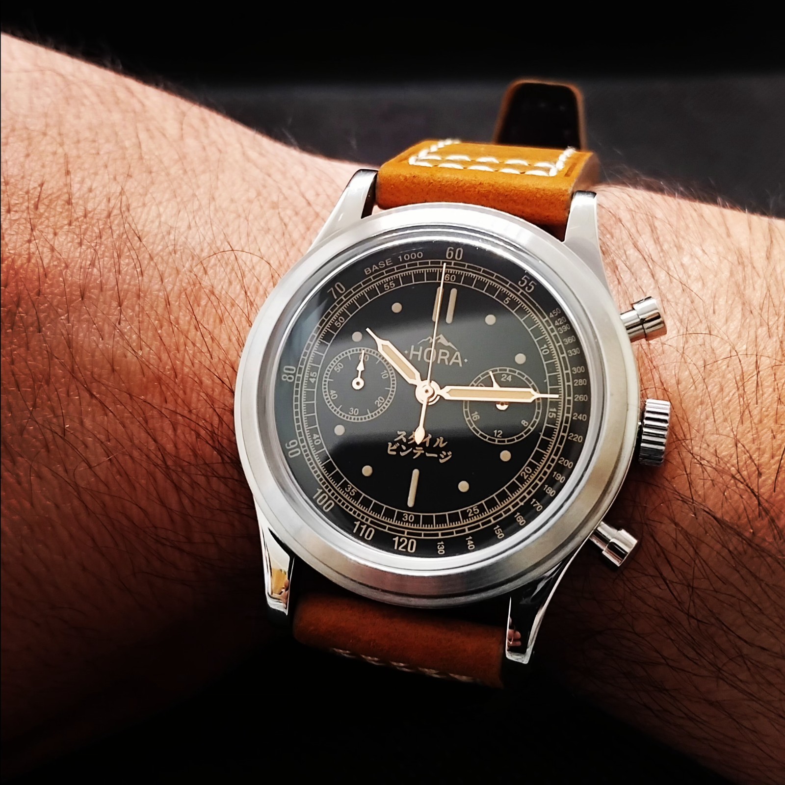 Watch -Hora- Turin 38mm Chronograph Vintage Japan