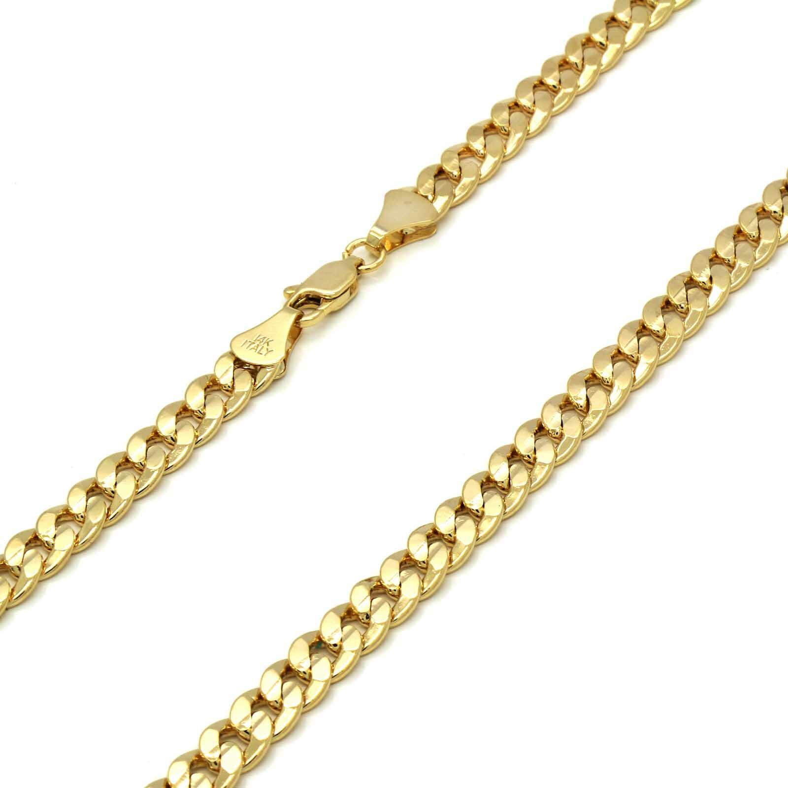 Mens 18k Gold Plated Brass Guadalupe Pendant 6mm 24″ Cuban Chain (L)