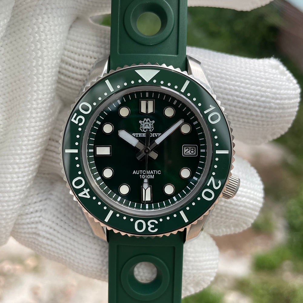STEELDIVE SD1968 Mens 44mm 1000M Automatic Dive Watch NH35 Steel