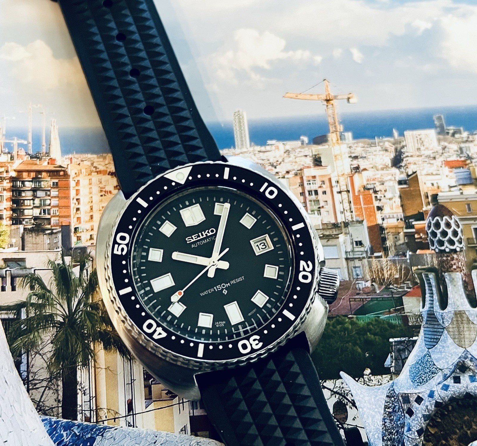 1987 SEIKO”TURTLE”DIVER WATCH-6309-7049 HOMAGE TO 6105 “CAPT WILLARD” APOCALYPSE