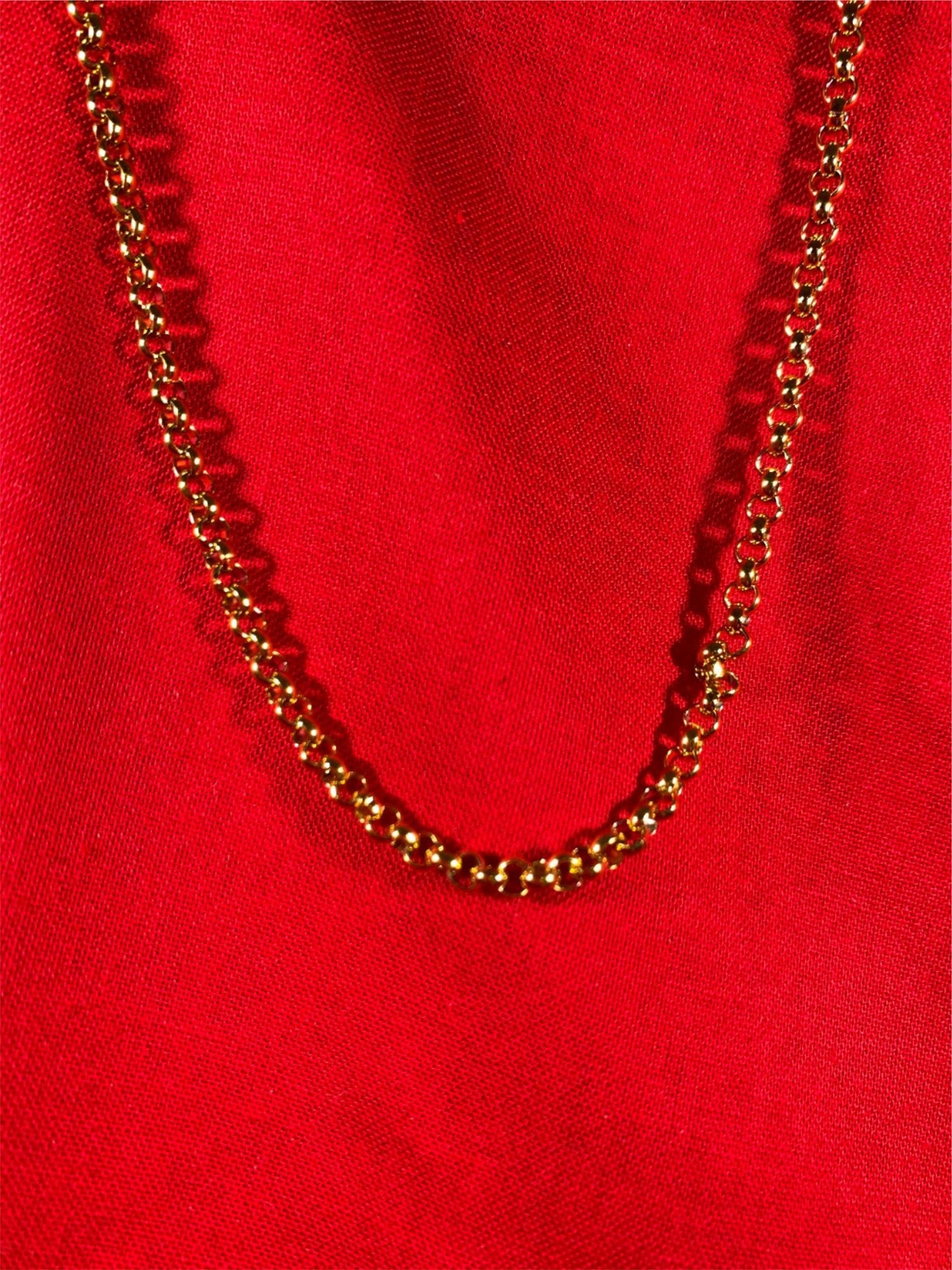 16″-42″ GOLD, SILVER,BLACK PLATED 3MM ROLO LINK STAINLESS STEEL CHAIN-USA SELLER