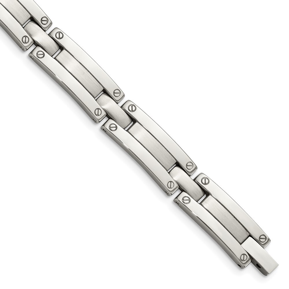 Chisel Stainless Steel Brushed and Polished 8.5 inch Link Chain ; 8.5 inch