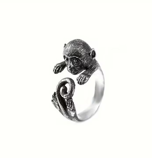 Monkey silver wrap ring