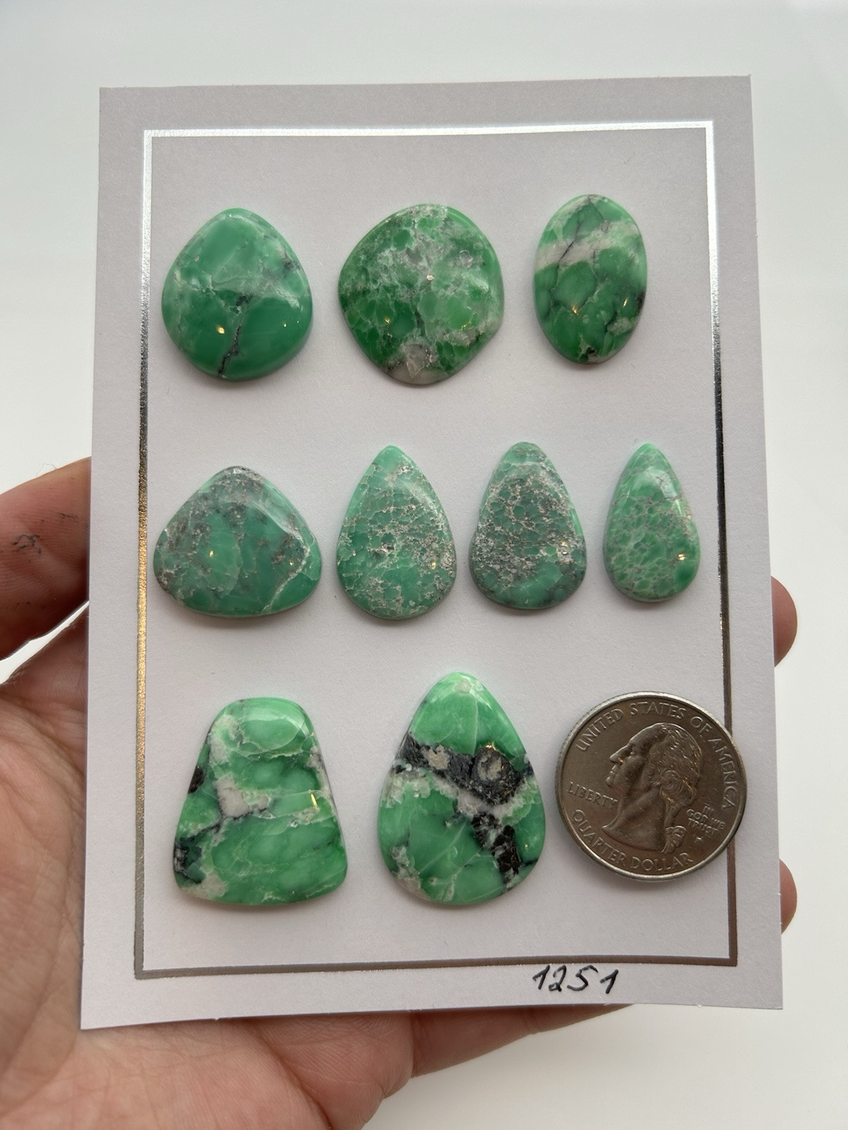 Black Bridge Variscite cabochon 25Gm. 124Ct. #1251