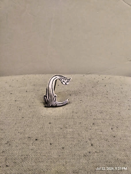 Vintage Sterling Cat Brooch Marked 925 TP-97 Mexico
