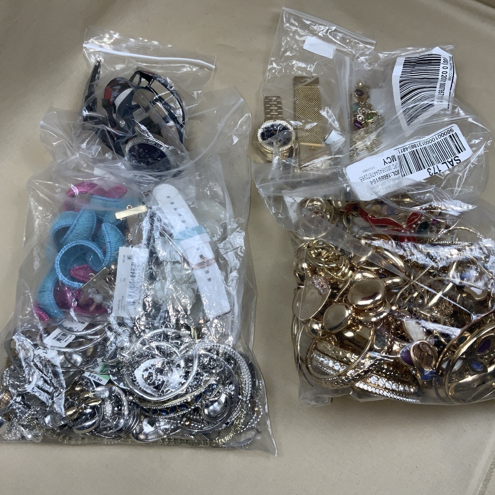 Jewelry Craft Repair Lot Junk Mixed Scrap Chains Beads Metal Plastic 7lb. 8oz.