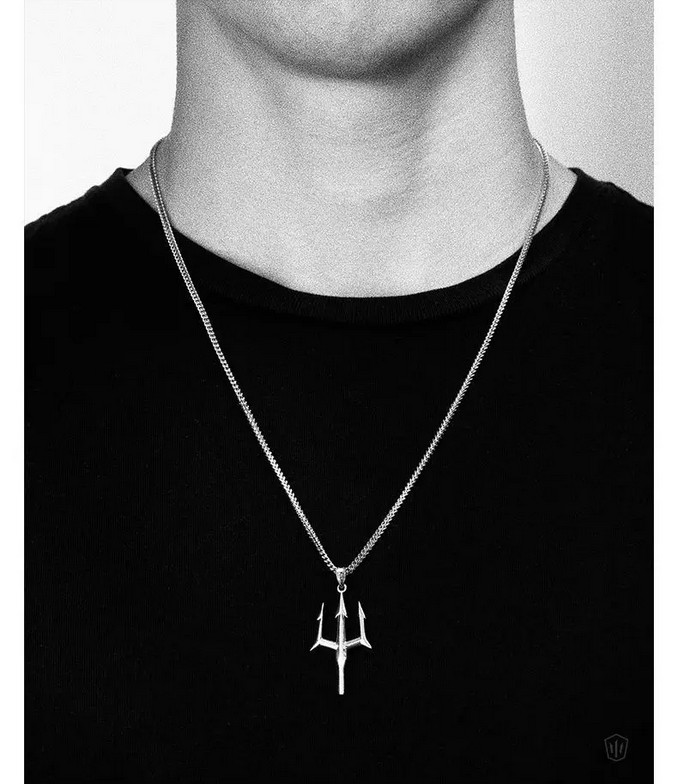 Coat Of Arms Of Ukraine Trident Tryzub Jewelry Silver Pendant Necklace