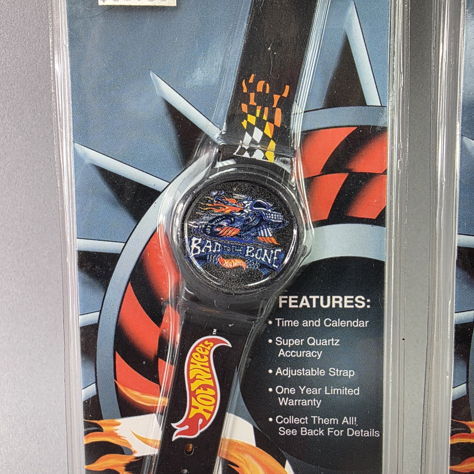 Vintage Hot Wheels Race Hard Digital Wrist Watch SET Tire & Bad to the Bone NOS