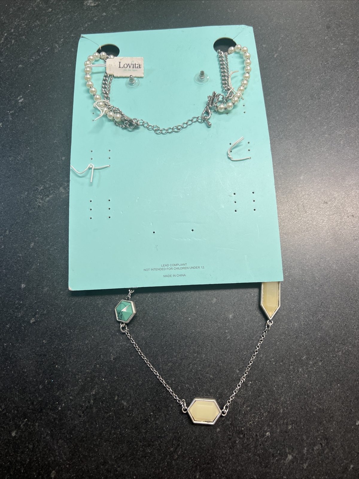New With Tags Lovita & Co Arctic Nights Necklace & Earring Set Retails $48