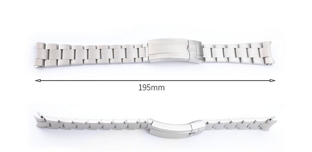 TwoTone Watch Bracelet Strap 20mm 904L Steel Fits for Rolex Sub40mm