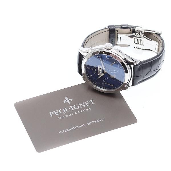 Pequignet 9010473 42mm SS Blue Dial Automatic Watch #C16378