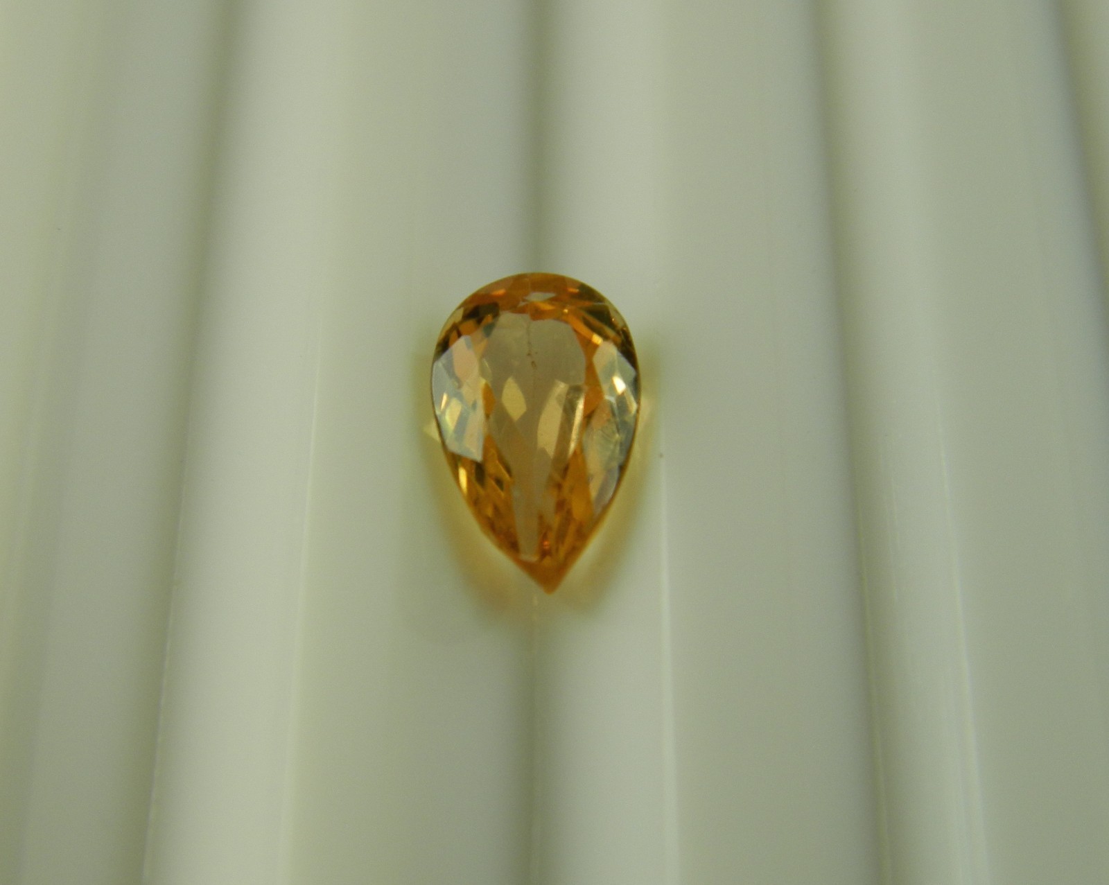 Imperial Topaz 1.13 Ct Clarity IF Pear Cut Natural Golden Brazil I072
