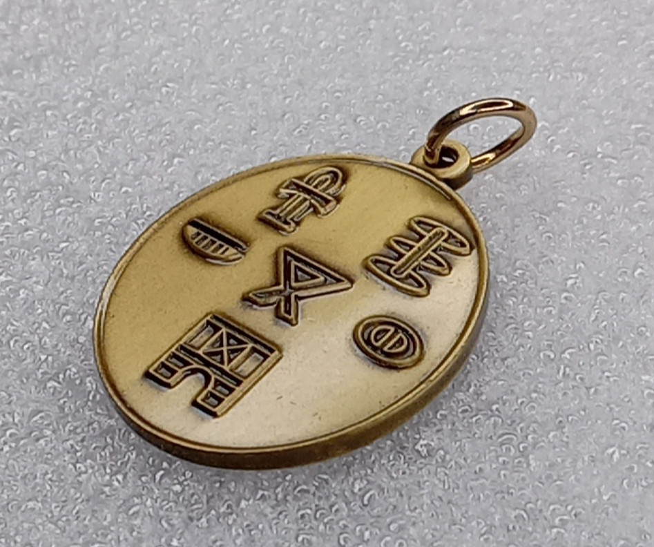 Egyptian Symbols Hieroglyphs Ankh Djed Pillar Pendant Charm Vintage