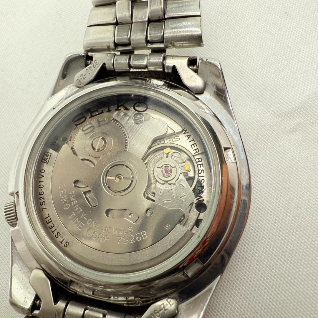 Working SEIKO 5 SNK361K1 Automatic Skeleton Wristwatch