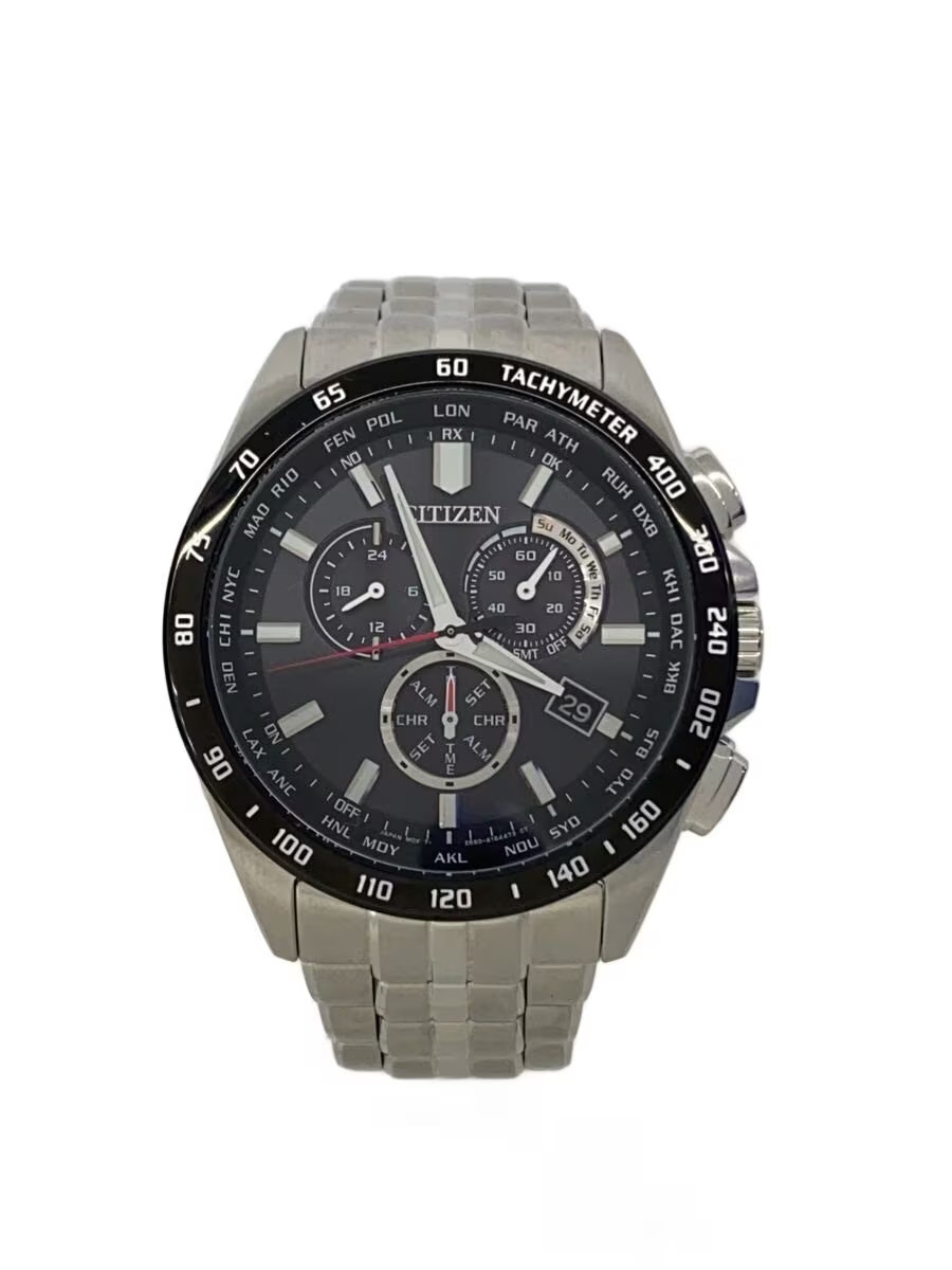 CITIZEN Solar Watch Analog Stainless Steel BLK SLV SS E660 S119936