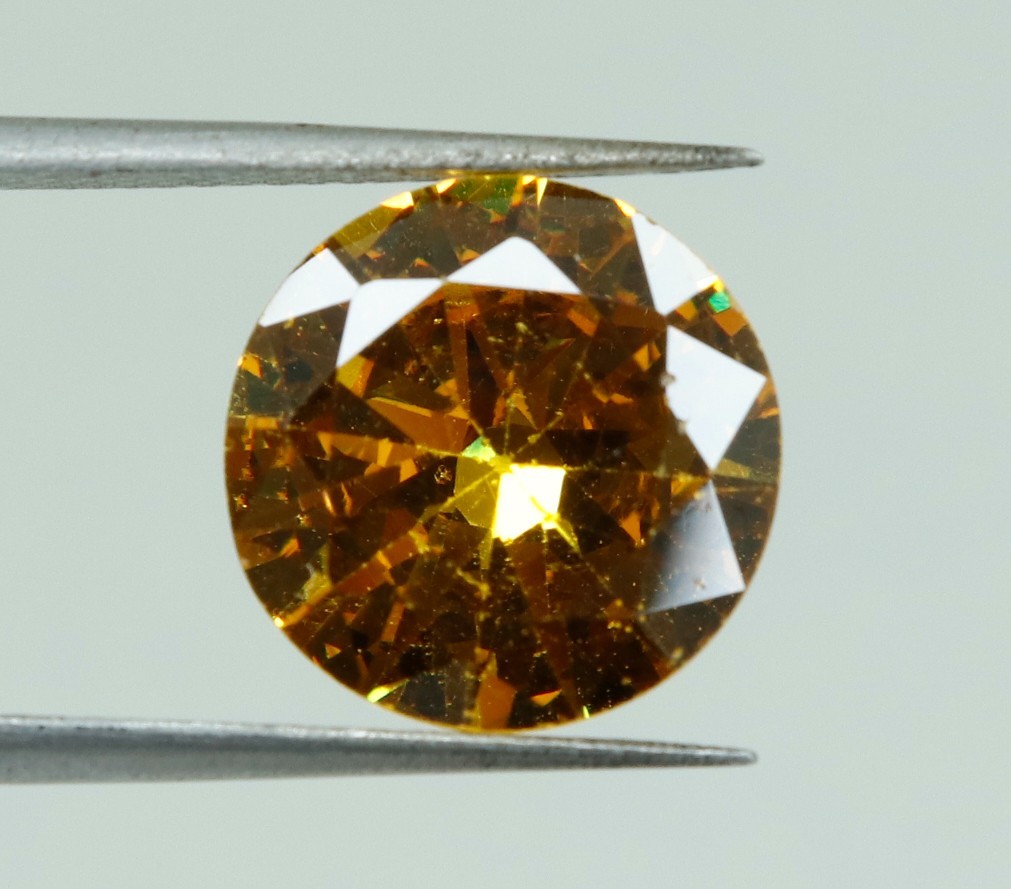 Certified 7.45 Cts. Natural Reddish Yellow Zircon Round Cut Loose Gemstone